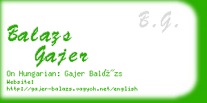 balazs gajer business card